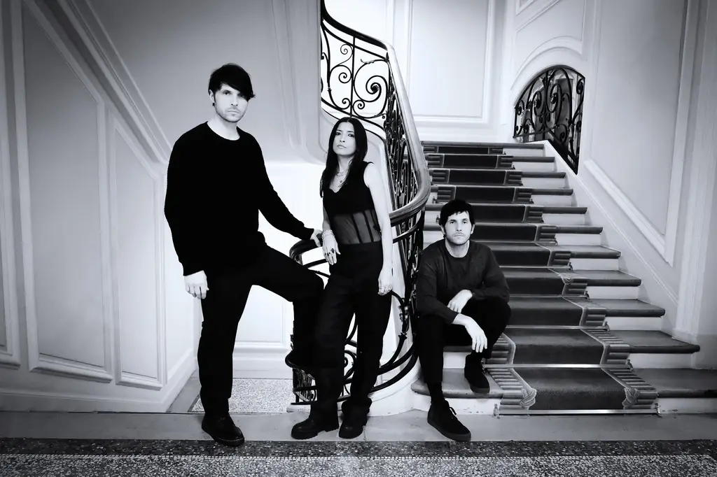 Miccoli photographed together on a staircase in Paris